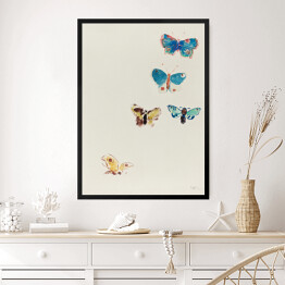 Obraz w ramie Odilon Redon Pięć motyli. Reprodukcja