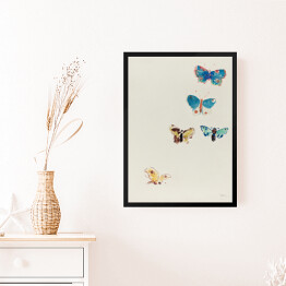 Obraz w ramie Odilon Redon Pięć motyli. Reprodukcja