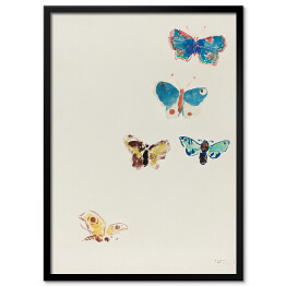 Plakat w ramie Odilon Redon Pięć motyli. Reprodukcja