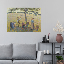 Plakat samoprzylepny Camille Pissarro "Zbiory jabłek" - reprodukcja