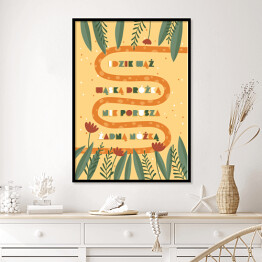 Plakat w ramie Dziecięce wierszyki - wąż - ilustracja