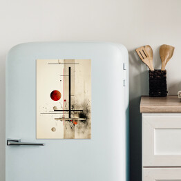 Magnes dekoracyjny Abstrakcja Bauhaus Kompozycja geometryczna no 2