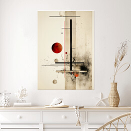 Plakat Abstrakcja Bauhaus Kompozycja geometryczna no 2