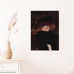 Plakat Gustav Klimt "Kobieta w kapeluszu i boa z piór" - reprodukcja