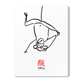 Obraz na płótnie Chińskie znaki zodiaku - małpa