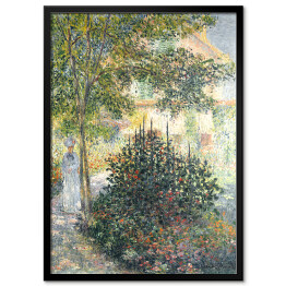 Plakat w ramie Claude Monet Camille Monet w ogrodzie w Argenteuil Reprodukcja obrazu