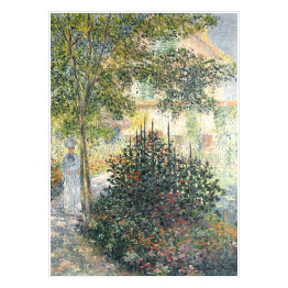 Plakat samoprzylepny Claude Monet Camille Monet w ogrodzie w Argenteuil Reprodukcja obrazu
