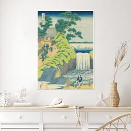 Plakat The Falls at Aoigaoka in the Eastern Capital. Hokusai Katsushika. Reprodukcja