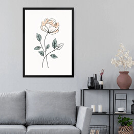 Obraz w ramie Minimalistyczne kwiaty ilustracja