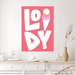 Plakat samoprzylepny Lody - kolorowa ilustracja