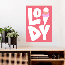 Plakat samoprzylepny Lody - kolorowa ilustracja