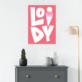 Plakat Lody - kolorowa ilustracja