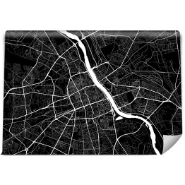 Fototapeta Industrialna mapa Warszawy