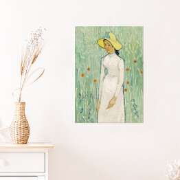Plakat samoprzylepny Vincent van Gogh Dziewczyna w bieli. Reprodukcja