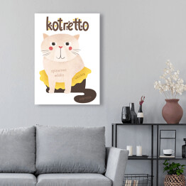 Obraz na płótnie Ilustracja - kotretto - kocie kawy