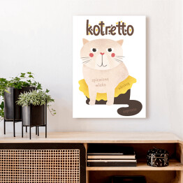 Obraz klasyczny Ilustracja - kotretto - kocie kawy