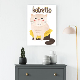 Obraz klasyczny Ilustracja - kotretto - kocie kawy