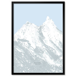 Plakat w ramie Manaslu - szczyty górskie