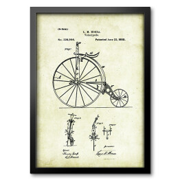Obraz w ramie L. M. Hosea - patenty na rycinach vintage