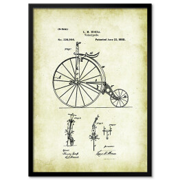 Plakat w ramie L. M. Hosea - patenty na rycinach vintage
