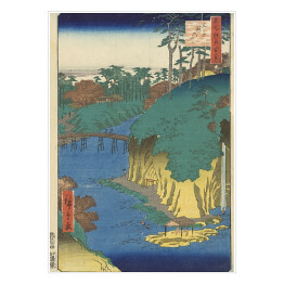 Plakat samoprzylepny Utugawa Hiroshige Takinogawa, Ōji. Reprodukcja obrazu