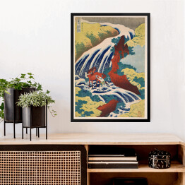Obraz w ramie Hokusai Katsushika "Yoshitsune Falls from the series Famous Waterfalls in Various Provinces"