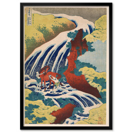 Plakat w ramie Hokusai Katsushika "Yoshitsune Falls from the series Famous Waterfalls in Various Provinces"