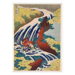 Plakat samoprzylepny Hokusai Katsushika "Yoshitsune Falls from the series Famous Waterfalls in Various Provinces"