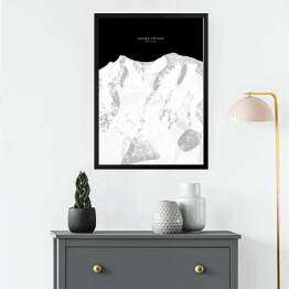 Obraz w ramie Nanga Parbat - minimalistyczne szczyty górskie