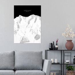 Plakat samoprzylepny Nanga Parbat - minimalistyczne szczyty górskie