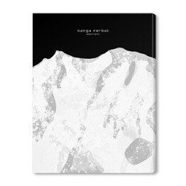 Obraz na płótnie Nanga Parbat - minimalistyczne szczyty górskie