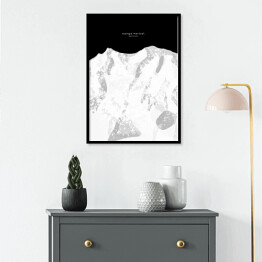 Plakat w ramie Nanga Parbat - minimalistyczne szczyty górskie