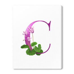 Obraz na płótnie "C" - kwiatowy alfabet