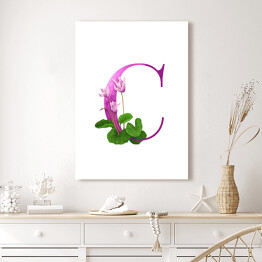 Obraz klasyczny "C" - kwiatowy alfabet