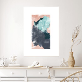 Plakat samoprzylepny Pastelowa abstrakcja - barwne jezioro