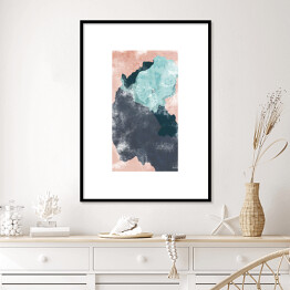 Plakat w ramie Pastelowa abstrakcja - barwne jezioro