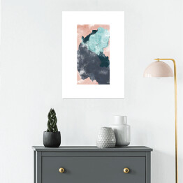 Plakat samoprzylepny Pastelowa abstrakcja - barwne jezioro