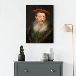 Obraz na płótnie Rembrandt Mężczyzna w berecie. Reprodukcja