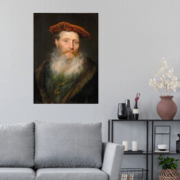 Plakat Rembrandt Mężczyzna w berecie. Reprodukcja