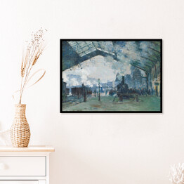 Plakat w ramie Claude Monet "Przybycie pociągu z Normandii" - reprodukcja