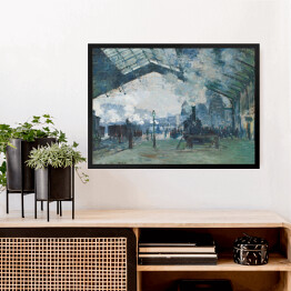 Obraz w ramie Claude Monet "Przybycie pociągu z Normandii" - reprodukcja