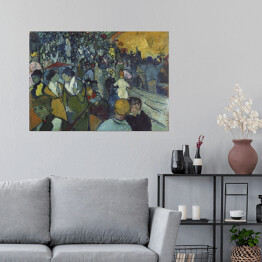 Plakat samoprzylepny Vincent van Gogh Widzowie na arenie w Arles. Reprodukcja
