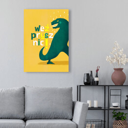 Obraz klasyczny Dinozaur - weź prysznic