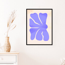 Plakat w ramie Abstrakcyjny niebieski kwiat