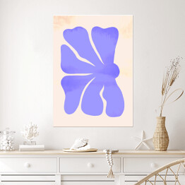 Plakat samoprzylepny Abstrakcyjny niebieski kwiat