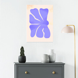 Plakat Abstrakcyjny niebieski kwiat