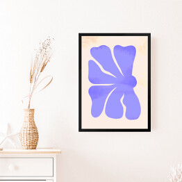 Obraz w ramie Abstrakcyjny niebieski kwiat