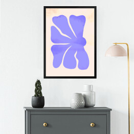 Obraz w ramie Abstrakcyjny niebieski kwiat