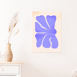 Plakat samoprzylepny Abstrakcyjny niebieski kwiat