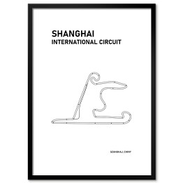 Obraz klasyczny Shanghai International Circuit - Tory wyścigowe Formuły 1 - białe tło